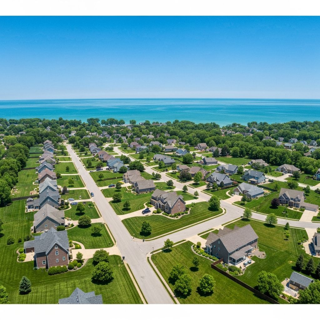 Northeast Ohio suburban neighborhoods with beautiful homes